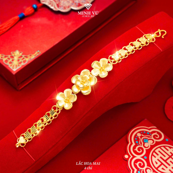 Lắc Cưới Hoa Mai 4 chỉ 