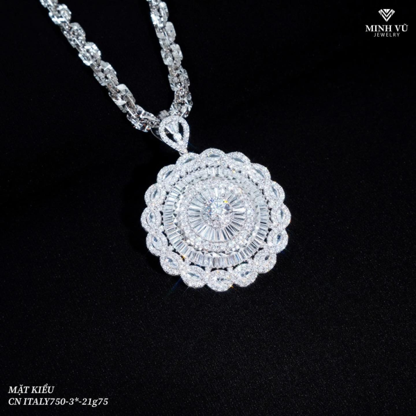 Mặt dây chuyền tròn bản to 21g75