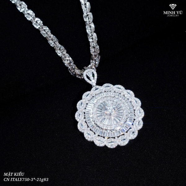 Mặt dây chuyền tròn bản to 21g83