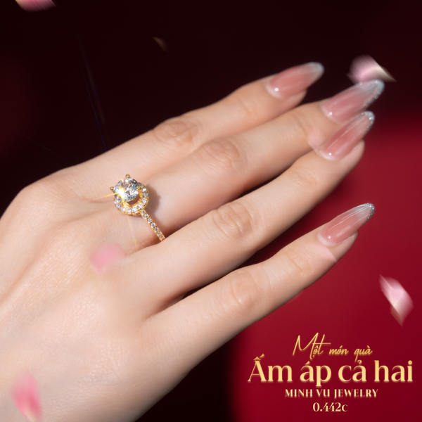 Nhẫn hột cao 0.442c